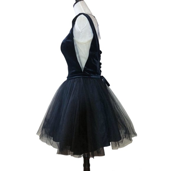 NWT ALYCE PARIS Dress Prom Cocktail Mini Tulle Black Ballerina Style Size 10 - Picture 7 of 11